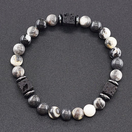 Frosted Volcanic Bead Bracelet