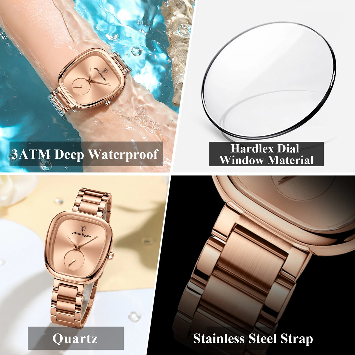 POEDAGAR Waterproof Ladies Watch