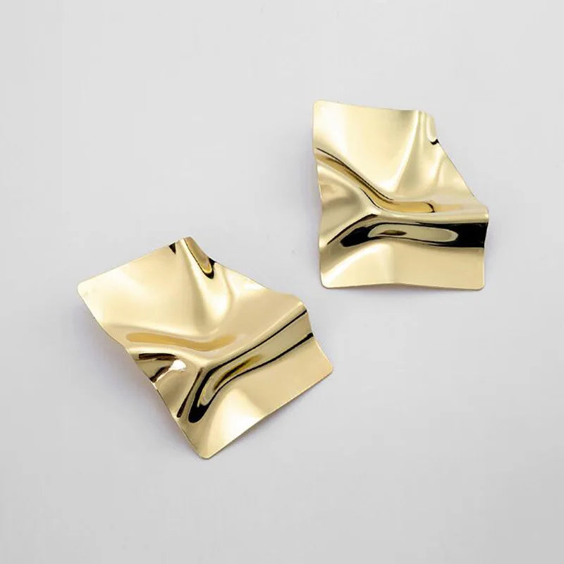 Sculptural Geometric Metal Studs