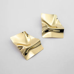 Sculptural Geometric Metal Studs