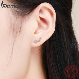 Stackable Star Silver Earrings