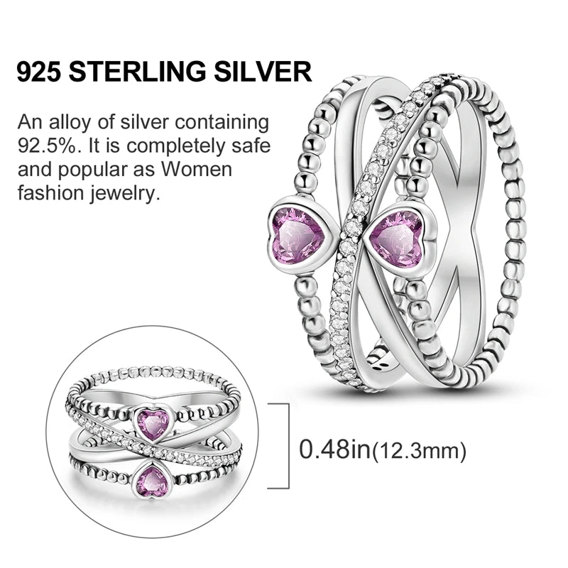 Blue Zircon Moon Ring