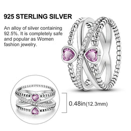 Blue Zircon Moon Ring