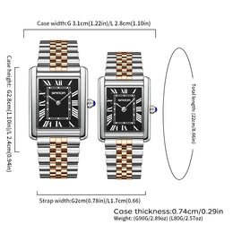 SANDA Square Couple Watch