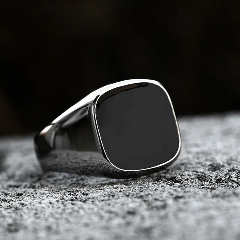 Black Onyx Signet Ring