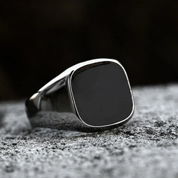 Black Onyx Signet Ring