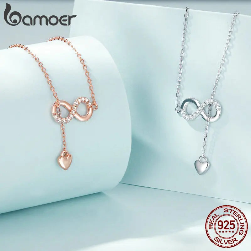 Infinity Love Silver Necklace
