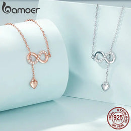 Infinity Love Silver Necklace