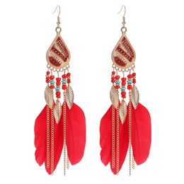 Dreamcatcher Feather Tassel Earrings