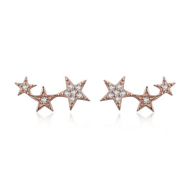 Stackable Star Silver Earrings