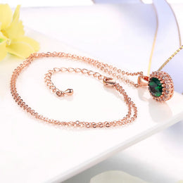 Rose Gold Crystal Necklace