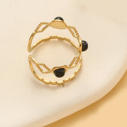 Natural Stone Open Ring