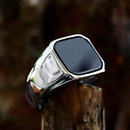 Black Onyx Signet Ring