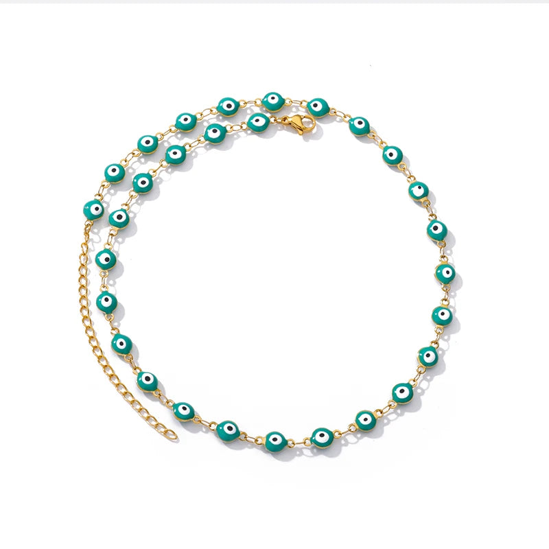 Zircon Evil Eye Necklace