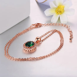 Rose Gold Crystal Necklace