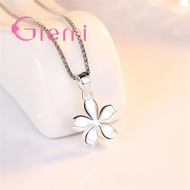 Cherry Blossom Zircon Necklace