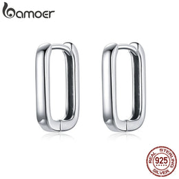 Square Sterling Silver Hoops
