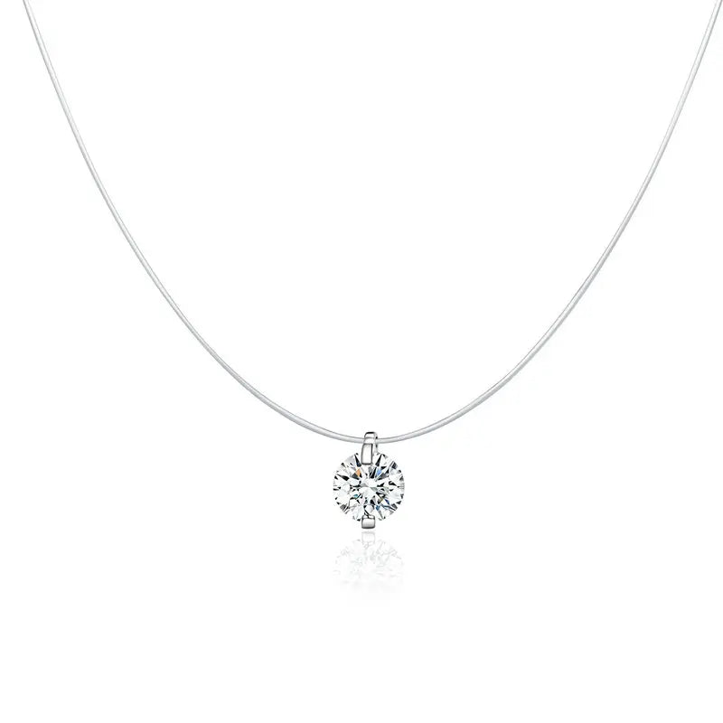 Invisible Zircon Choker Necklace