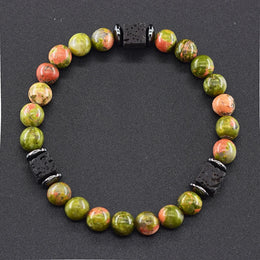 Frosted Volcanic Bead Bracelet