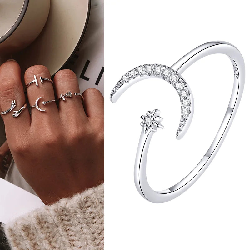 WOSTU Adjustable Sterling Ring