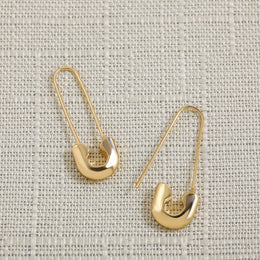 Safety Pin Drop Earrings