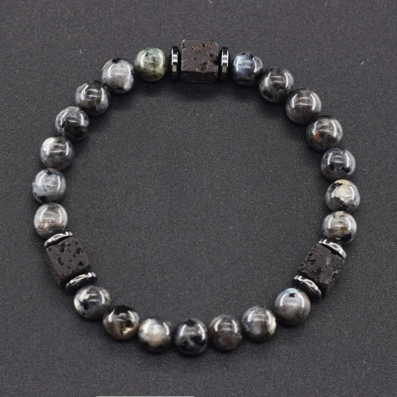 Frosted Volcanic Bead Bracelet