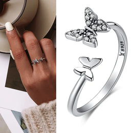 WOSTU Adjustable Sterling Ring