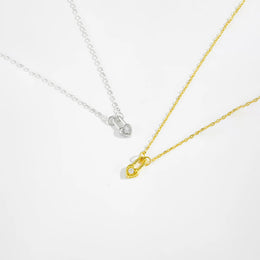 Heart Padlock Silver Necklace