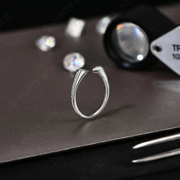 Pear Moissanite Snake Ring