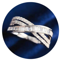 Infinity Cross Zircon Ring