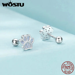 Pink Opal Paw Studs