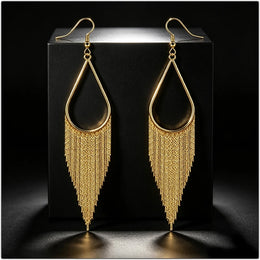 Water Drop Fringe Earrings