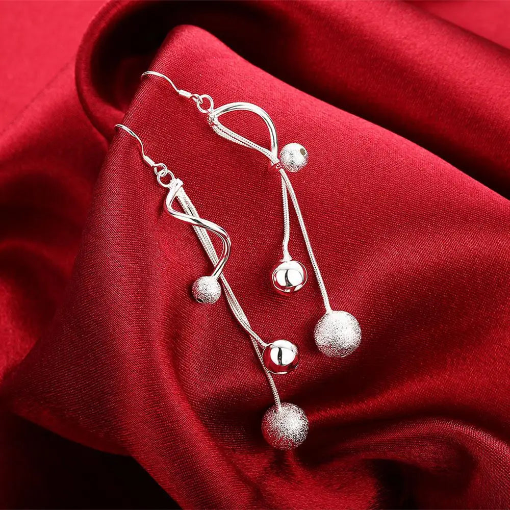 Sterling Silver Bead Tassels