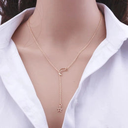 Moon Star Charm Necklace