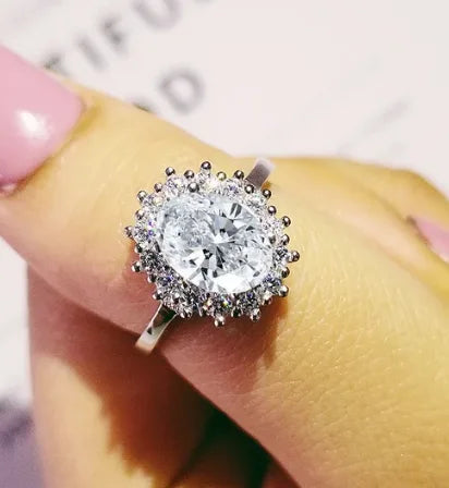 Classic Halo Silver Ring
