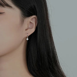 Floral Zircon Silver Studs