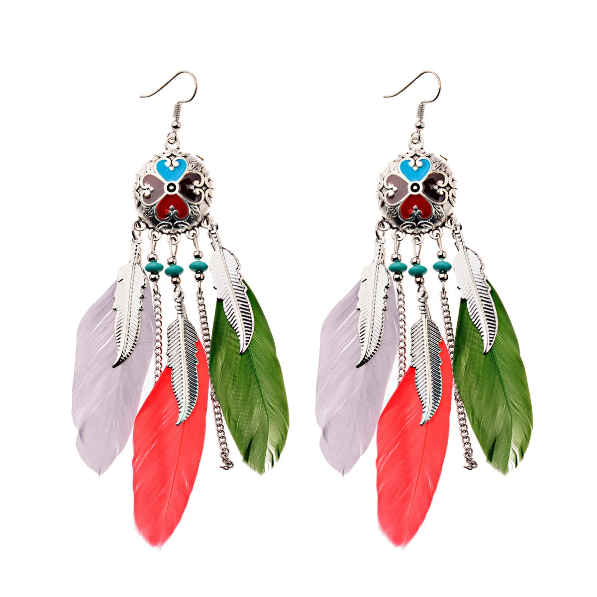 Dreamcatcher Feather Tassel Earrings