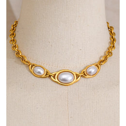 Golden Pearl Chain Set
