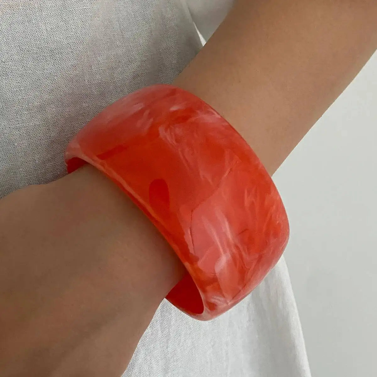 Geometric Acrylic Wide Bracelet