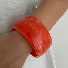 Geometric Acrylic Wide Bracelet