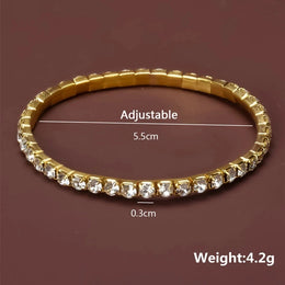 Crystal Elastic Gold Bracelet