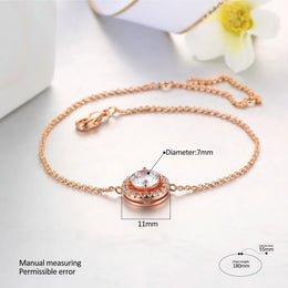 Round Zircon Link Bracelet