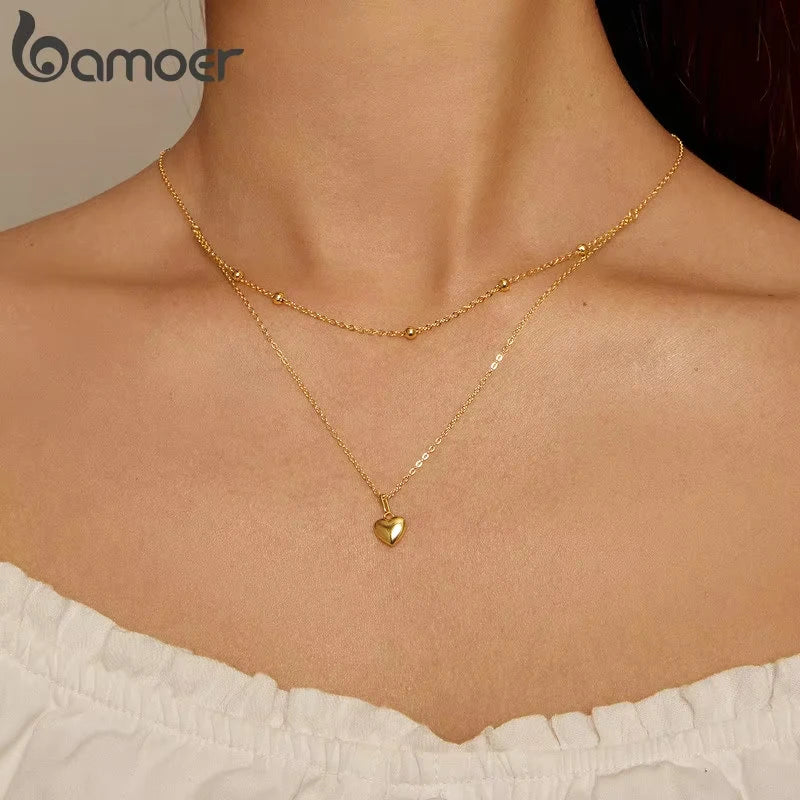 Double Layer Heart Necklace
