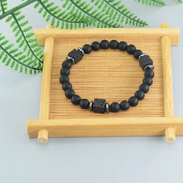 Frosted Volcanic Bead Bracelet