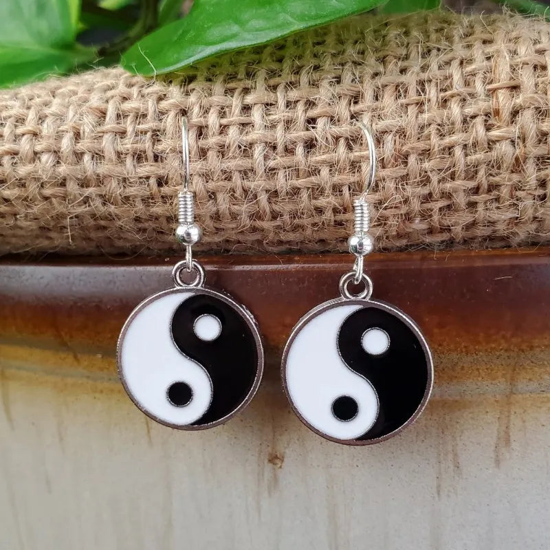 Yin Yang Drop Earrings