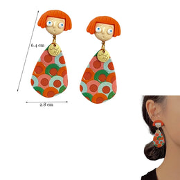 Colorful Resin Dangle Earrings