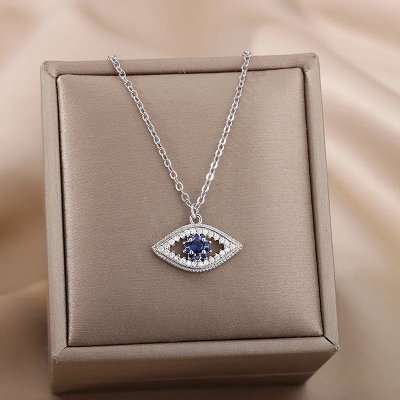 Zircon Evil Eye Necklace
