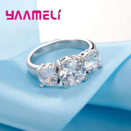Silver Zircon Band Ring