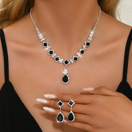 Geometric Droplet Jewelry Set