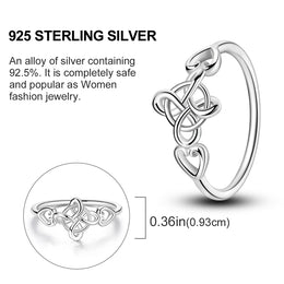 Blue Zircon Moon Ring